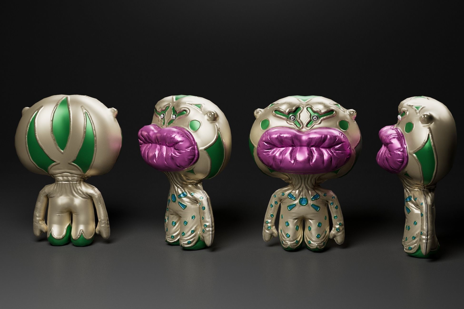 Spooky Mascot Toys - Game Ready Low Poly Horror Assets Low-poly 3D model_9