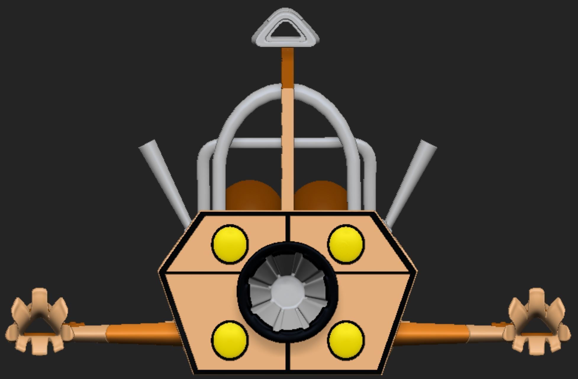 Rickety Rocket - Buggy a jato 3D print model_3