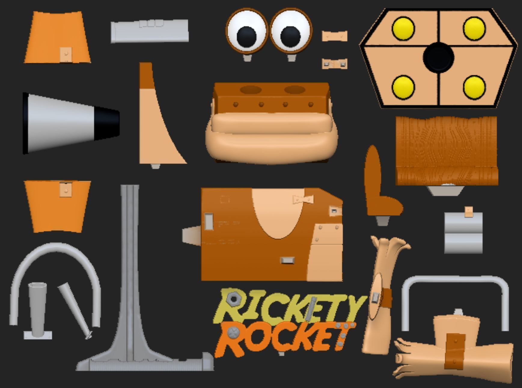 Rickety Rocket - Buggy a jato 3D print model_5