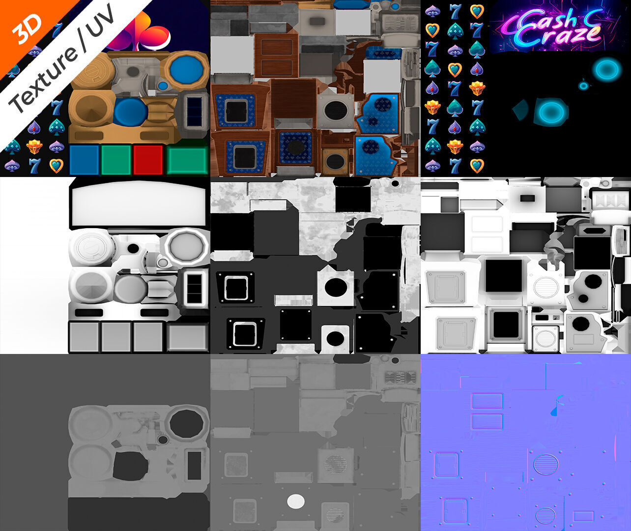 Slot Machine Low-poly 3D model_14