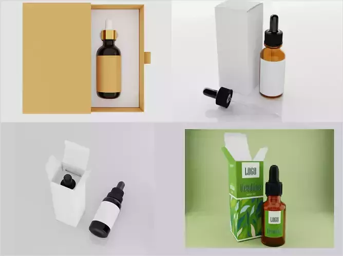 Collection dropper bottles with box 