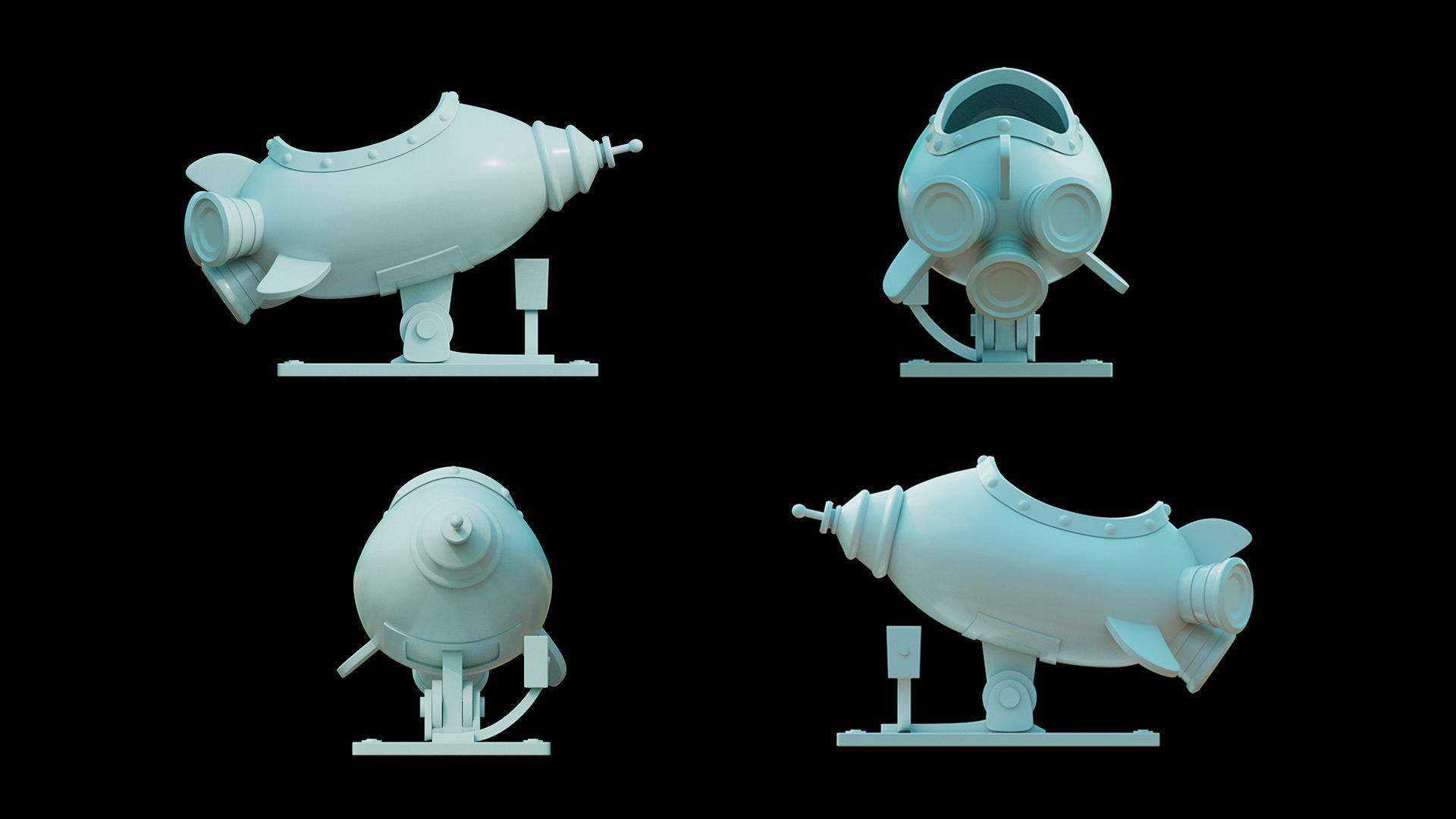 Rocket Lilo y Stitch Low-poly 3D model_2