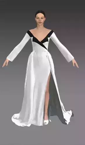 black and white collar dress