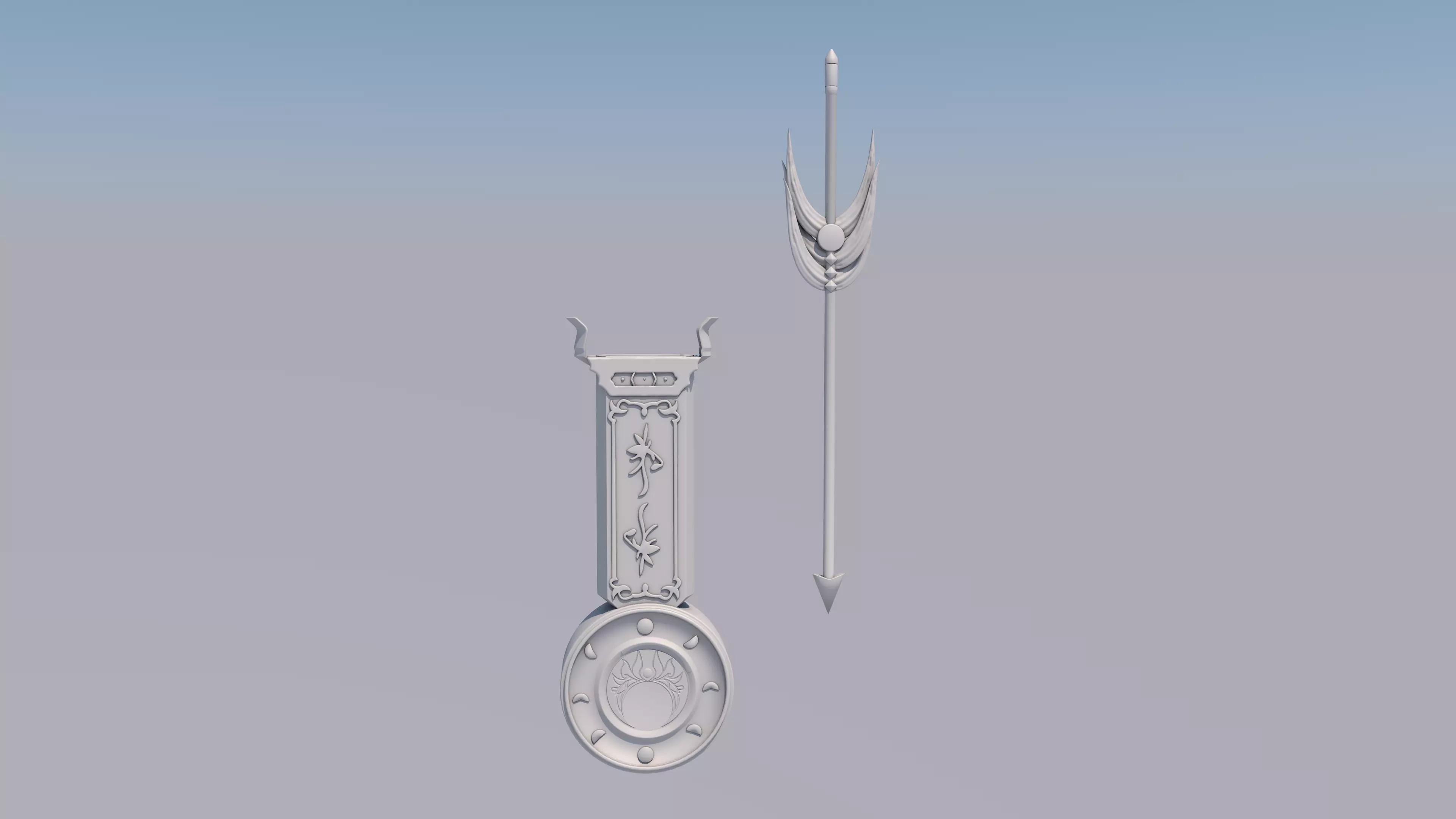 Tsukuyomi Moonlit Greatbow and Quiver from Final Fantasy XIV 3D print model