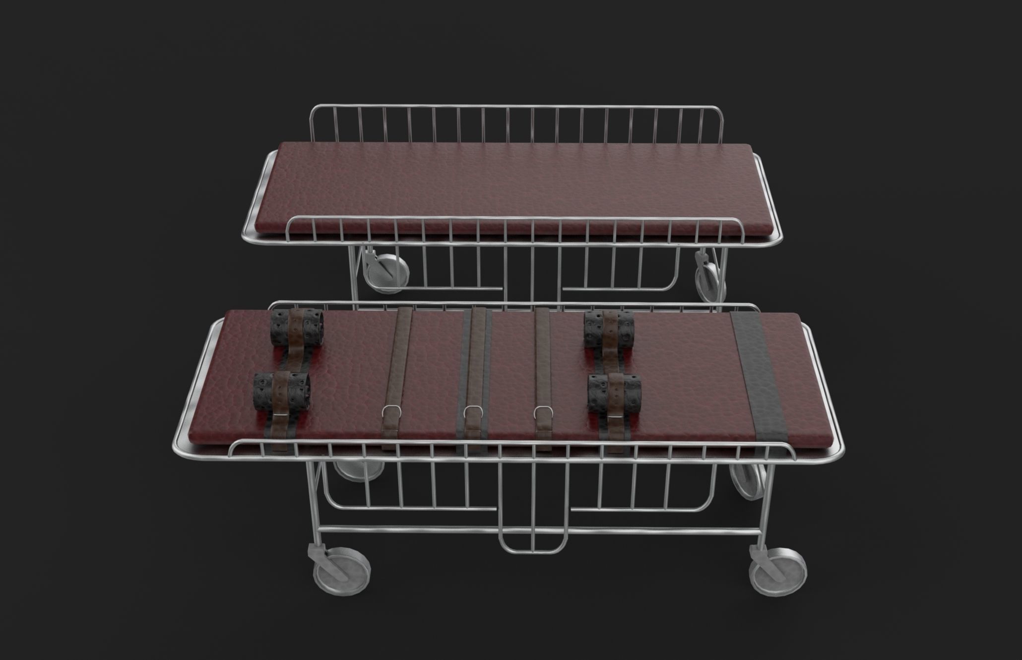 Hospital Bed 3D model_7