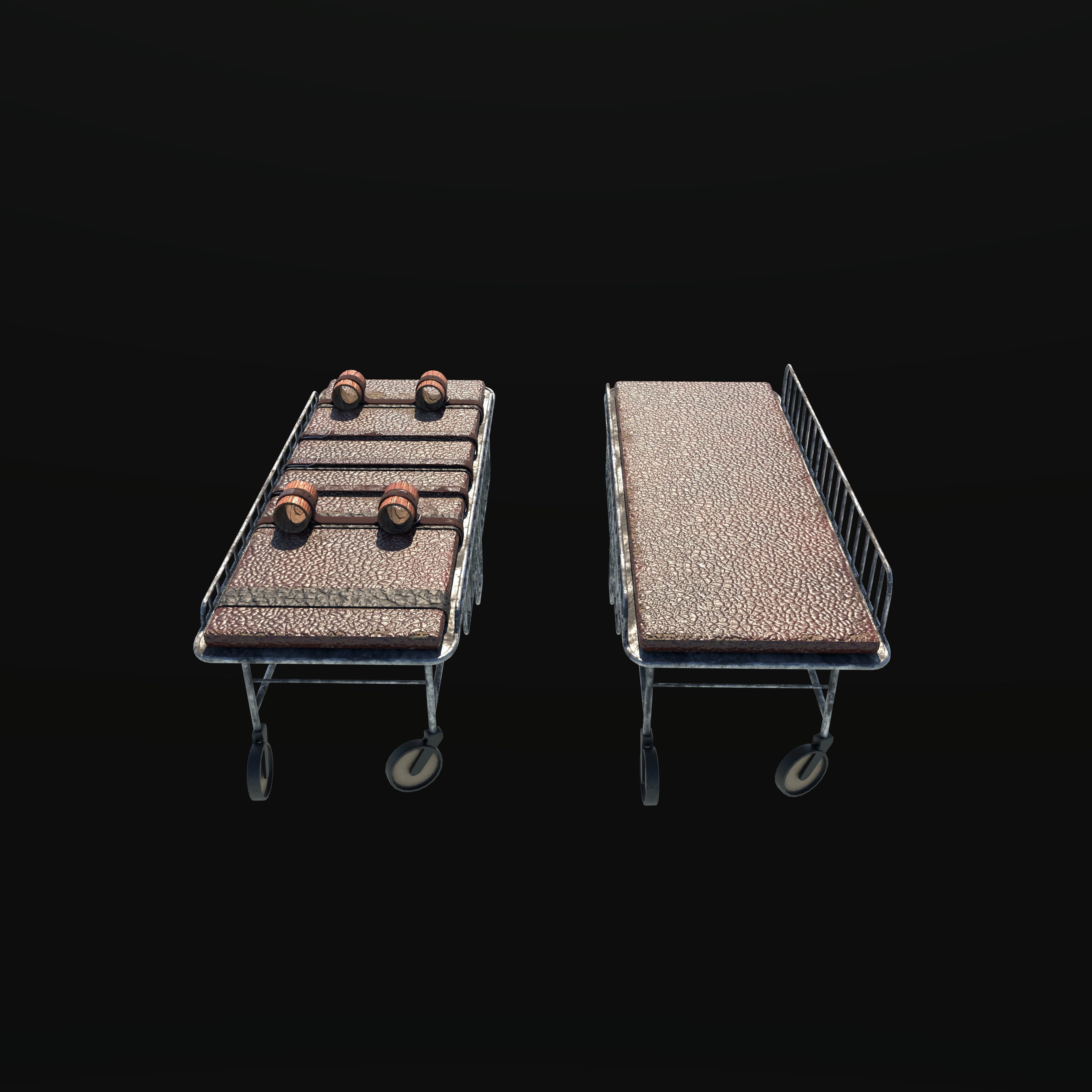 Hospital Bed 3D model_6
