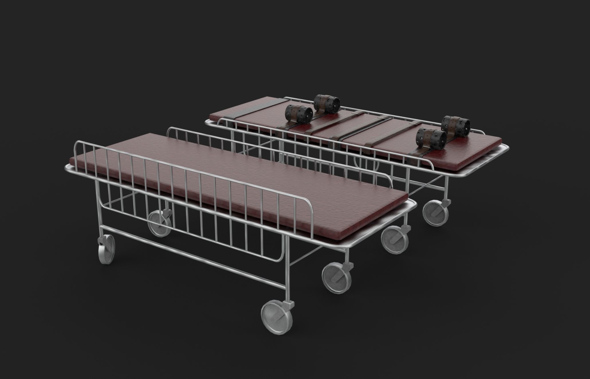 Hospital Bed 3D model_8