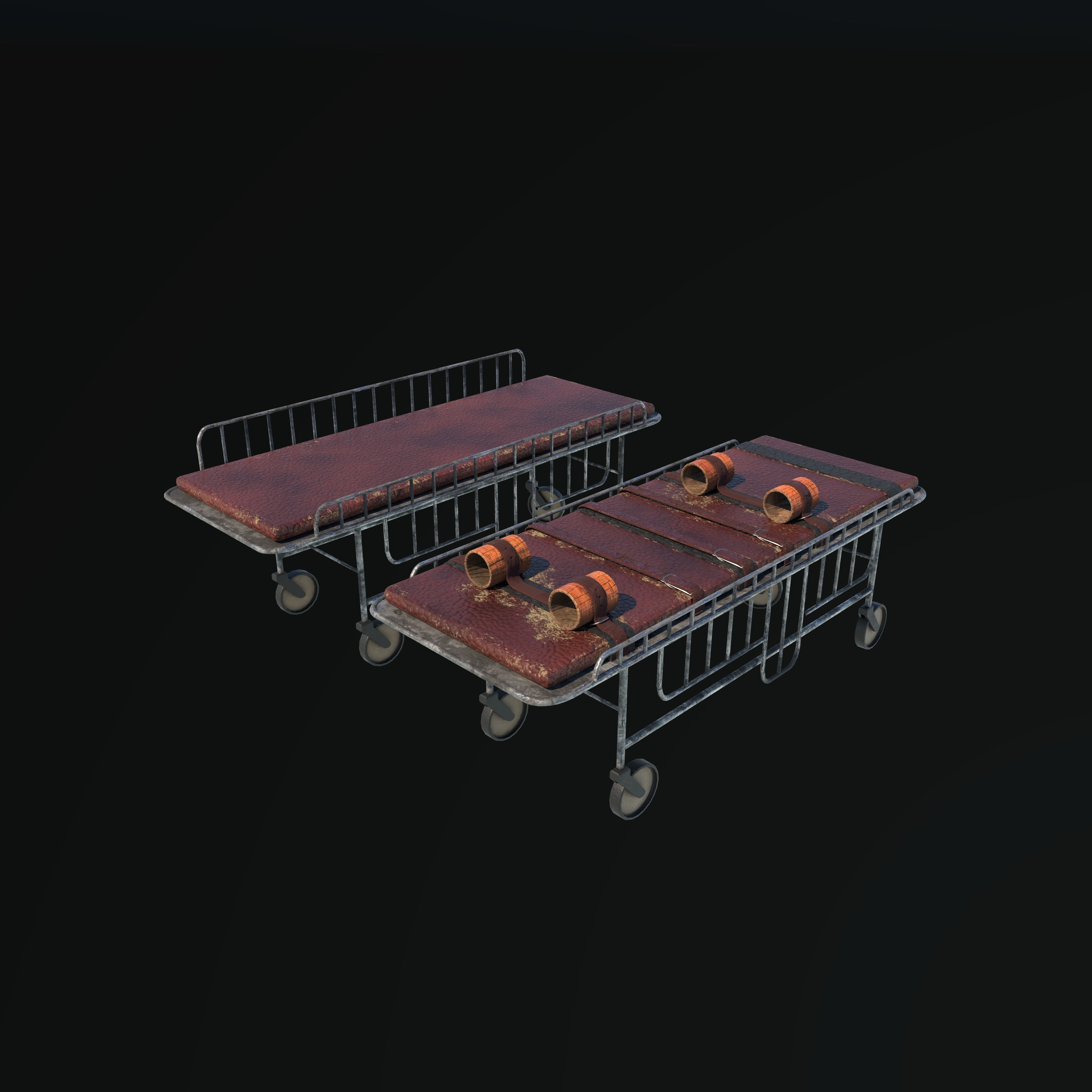 Hospital Bed 3D model_2