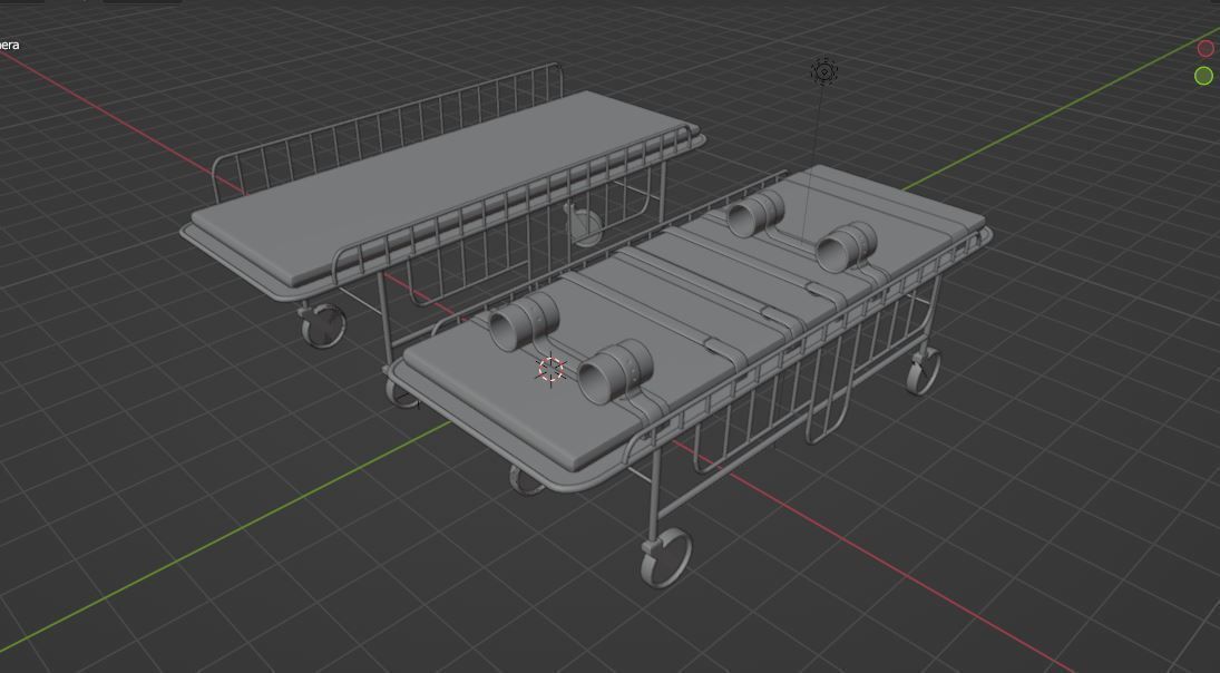 Hospital Bed 3D model_12
