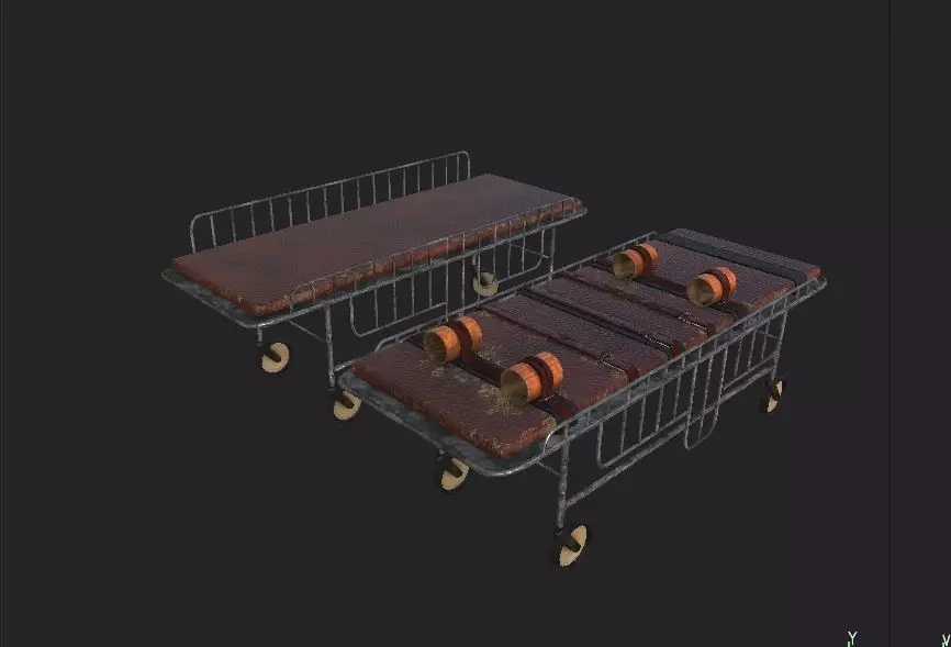 Hospital Bed 3D model_0