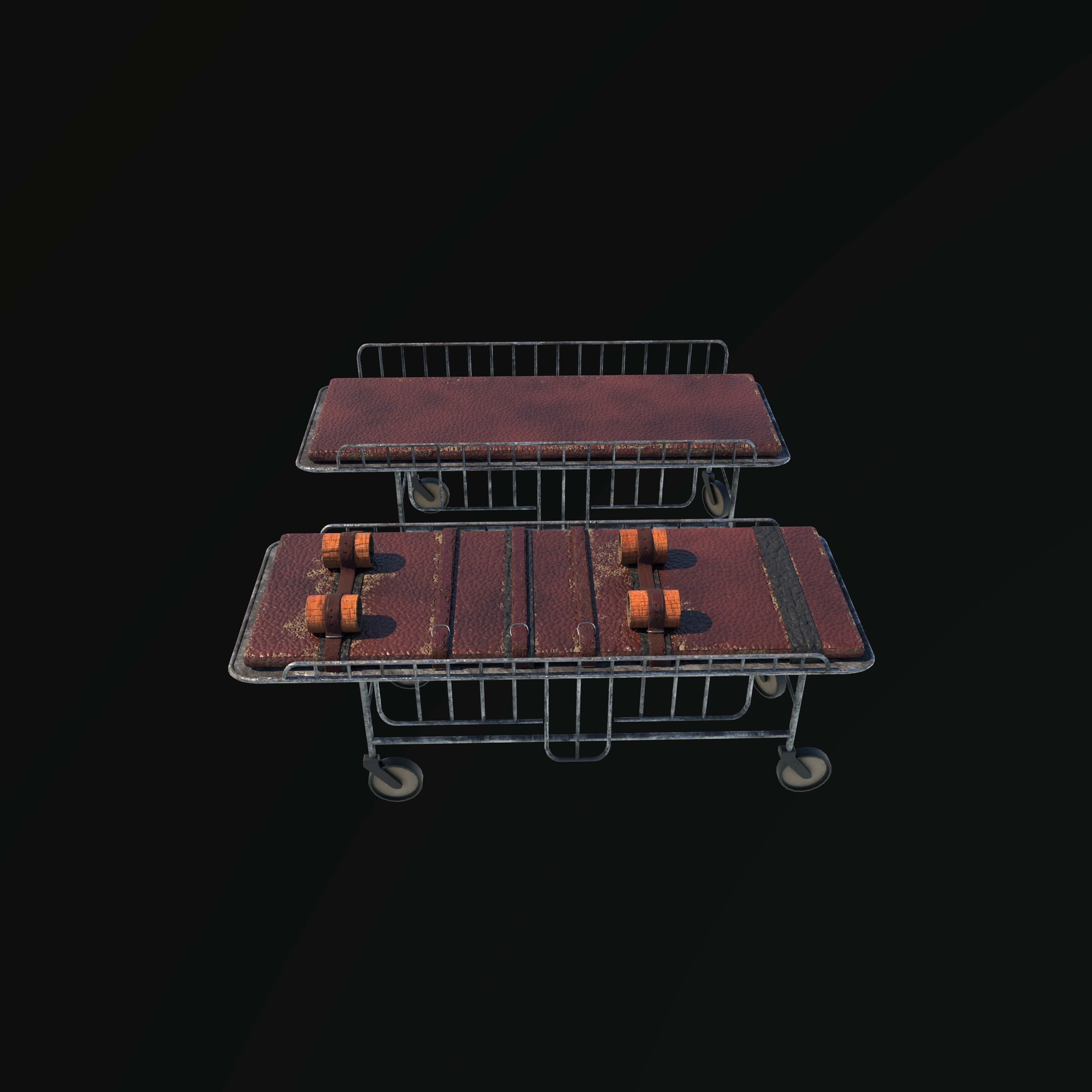 Hospital Bed 3D model_4