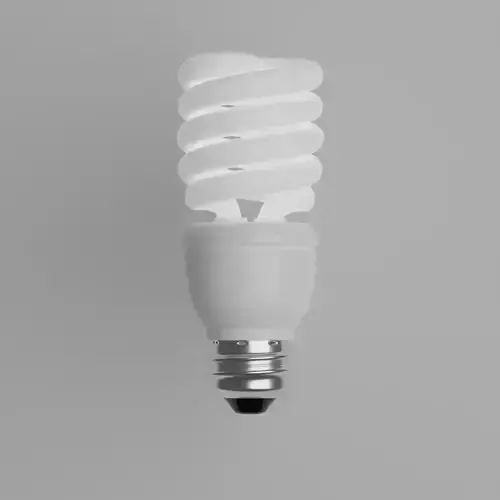 spiral fluorescent light bulb 3D model