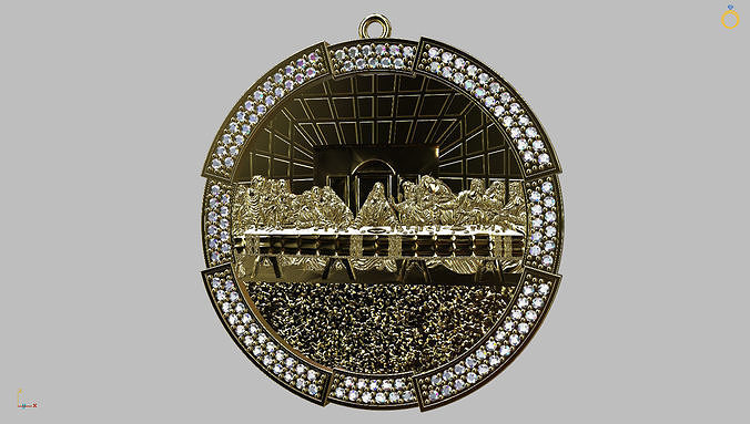 Holy Supper Pendant 3D print model