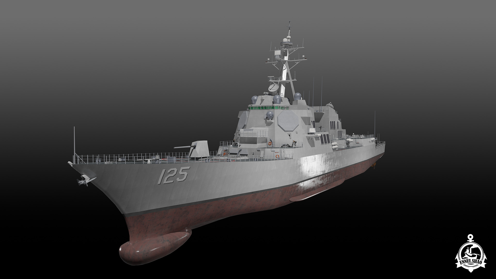 USS Jack H Lucas - Arleigh Burke Flight III 3D model_2