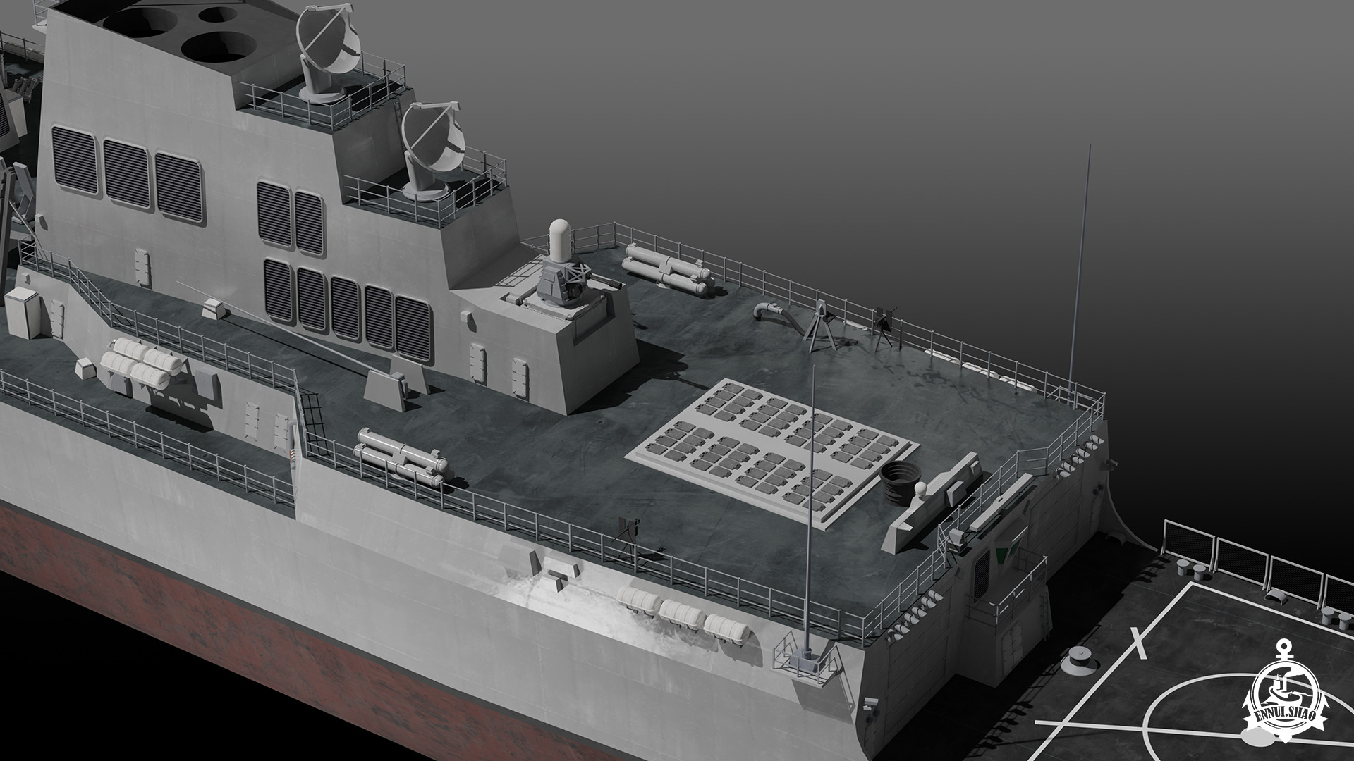 USS Jack H Lucas - Arleigh Burke Flight III 3D model_14