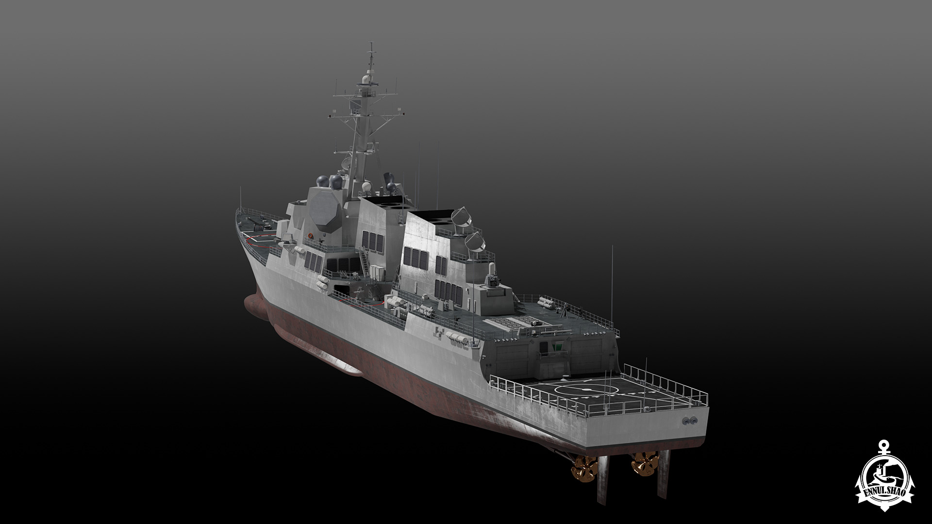 USS Jack H Lucas - Arleigh Burke Flight III 3D model_8