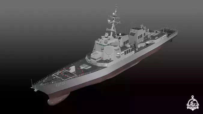 USS Jack H Lucas - Arleigh Burke Flight III 3D model