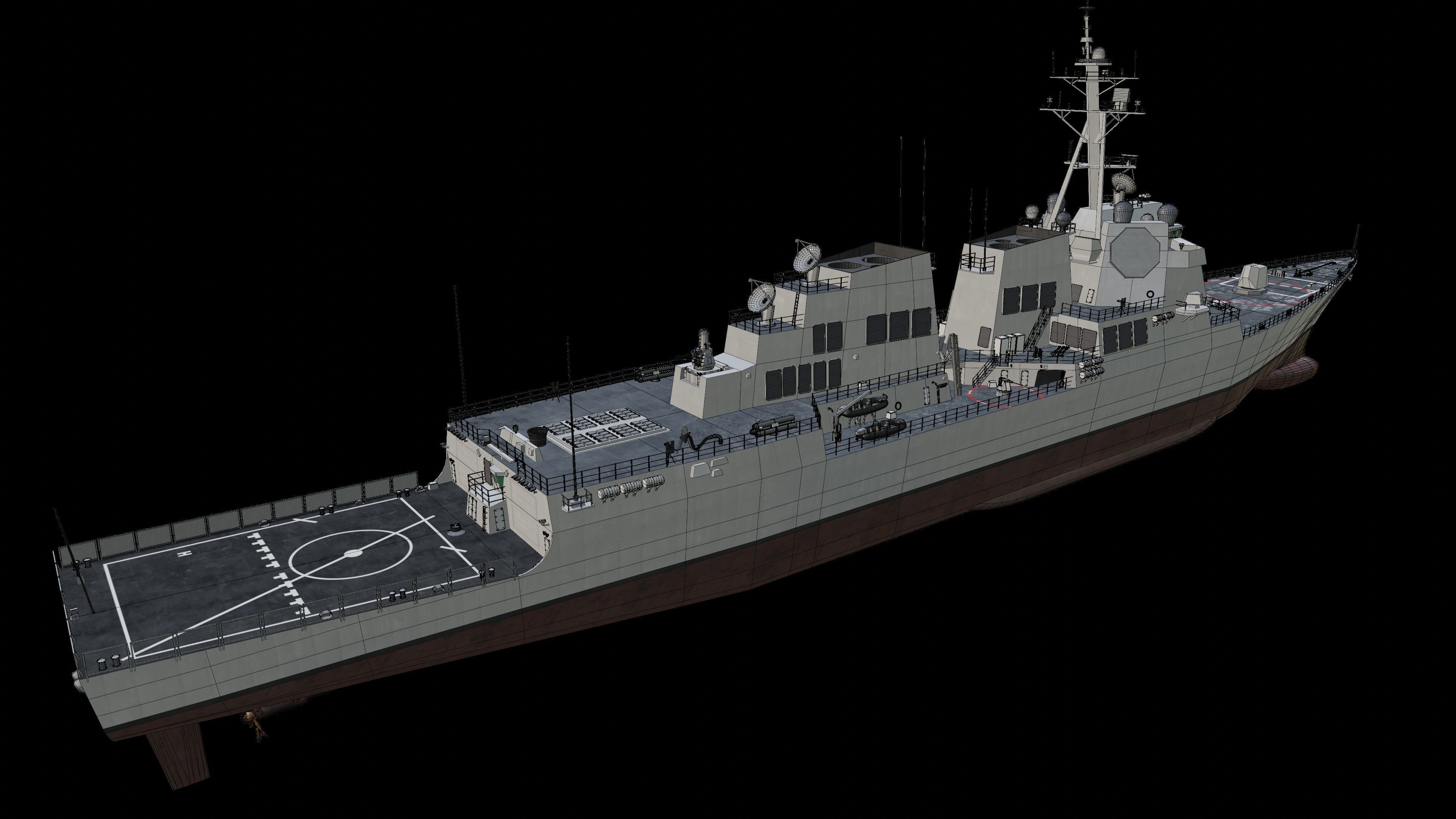 USS Jack H Lucas - Arleigh Burke Flight III 3D model_17
