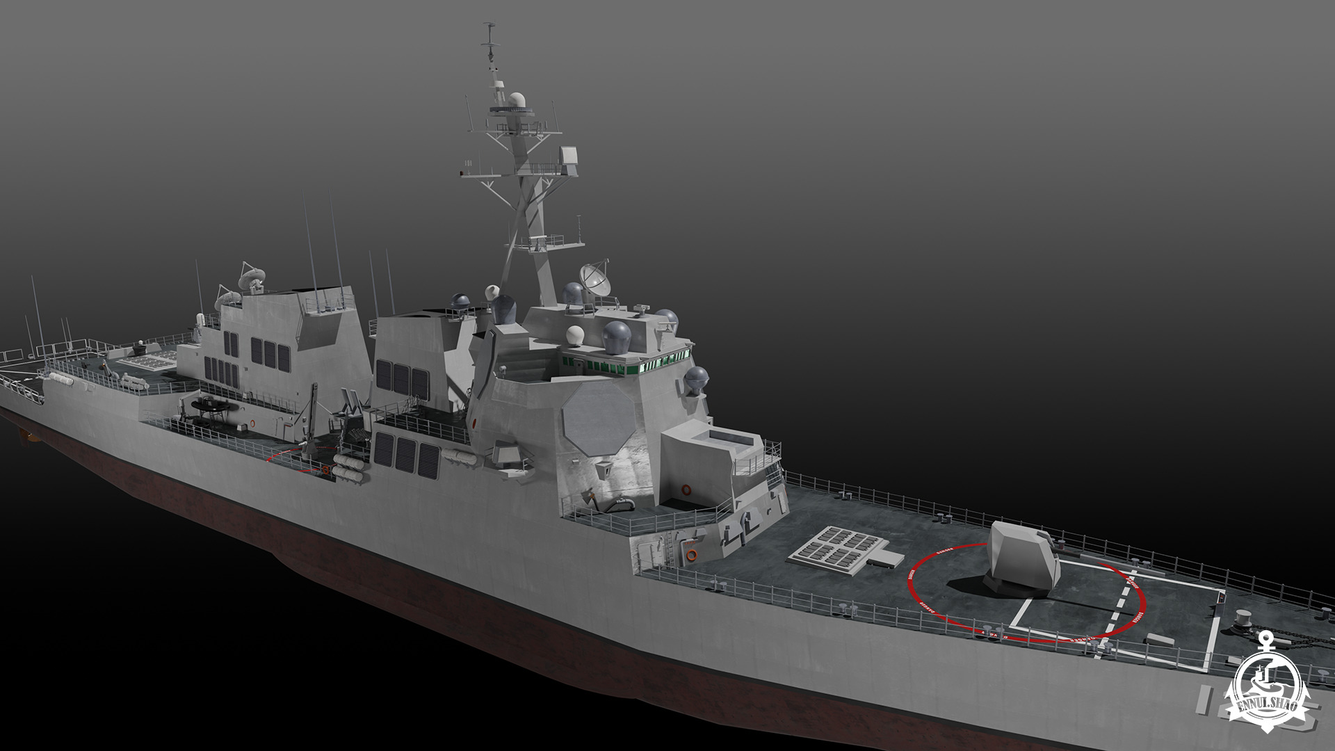 USS Jack H Lucas - Arleigh Burke Flight III 3D model_11