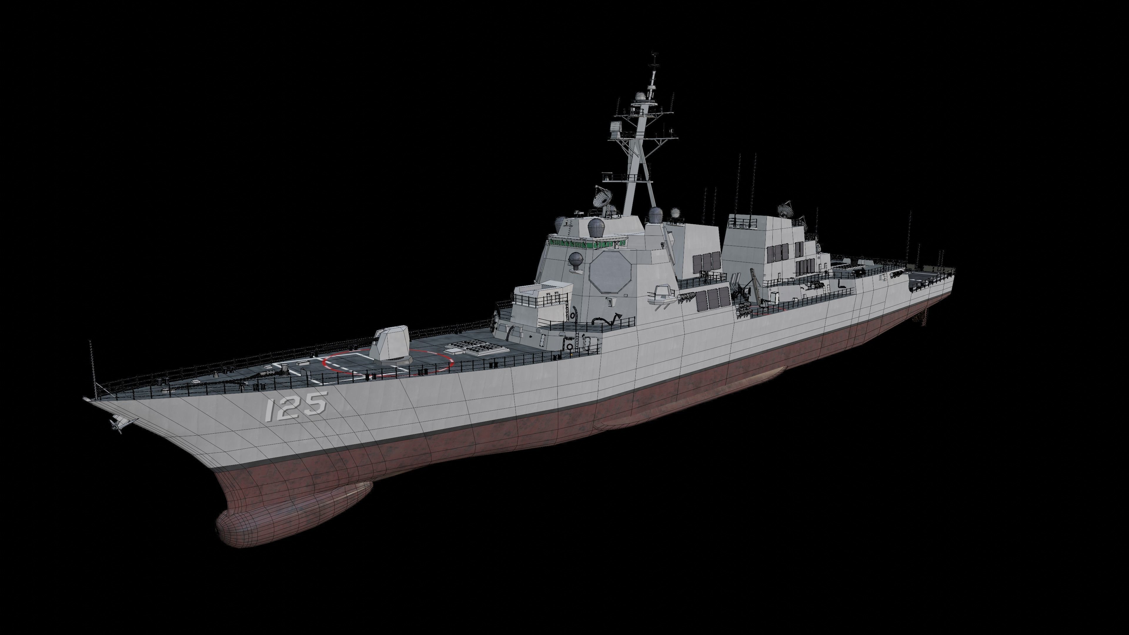 USS Jack H Lucas - Arleigh Burke Flight III 3D model_16