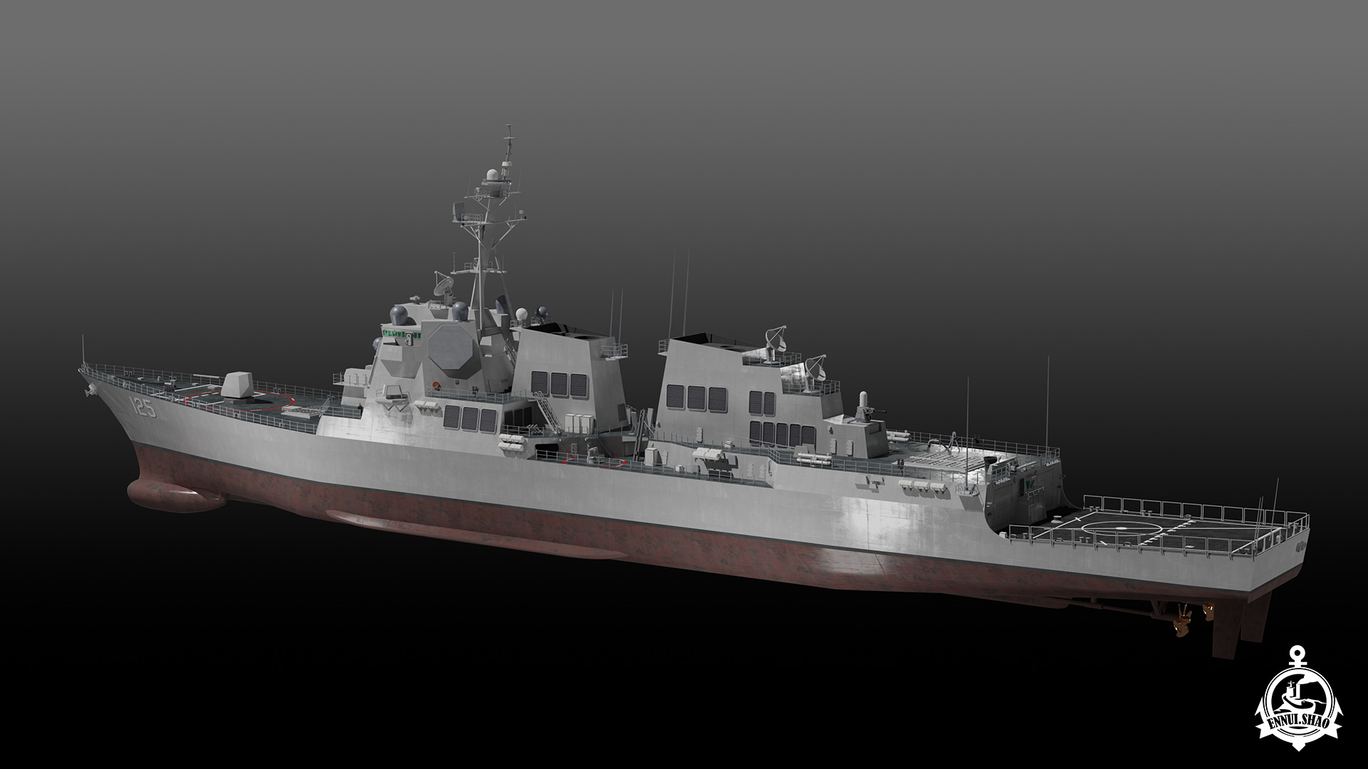 USS Jack H Lucas - Arleigh Burke Flight III 3D model_9