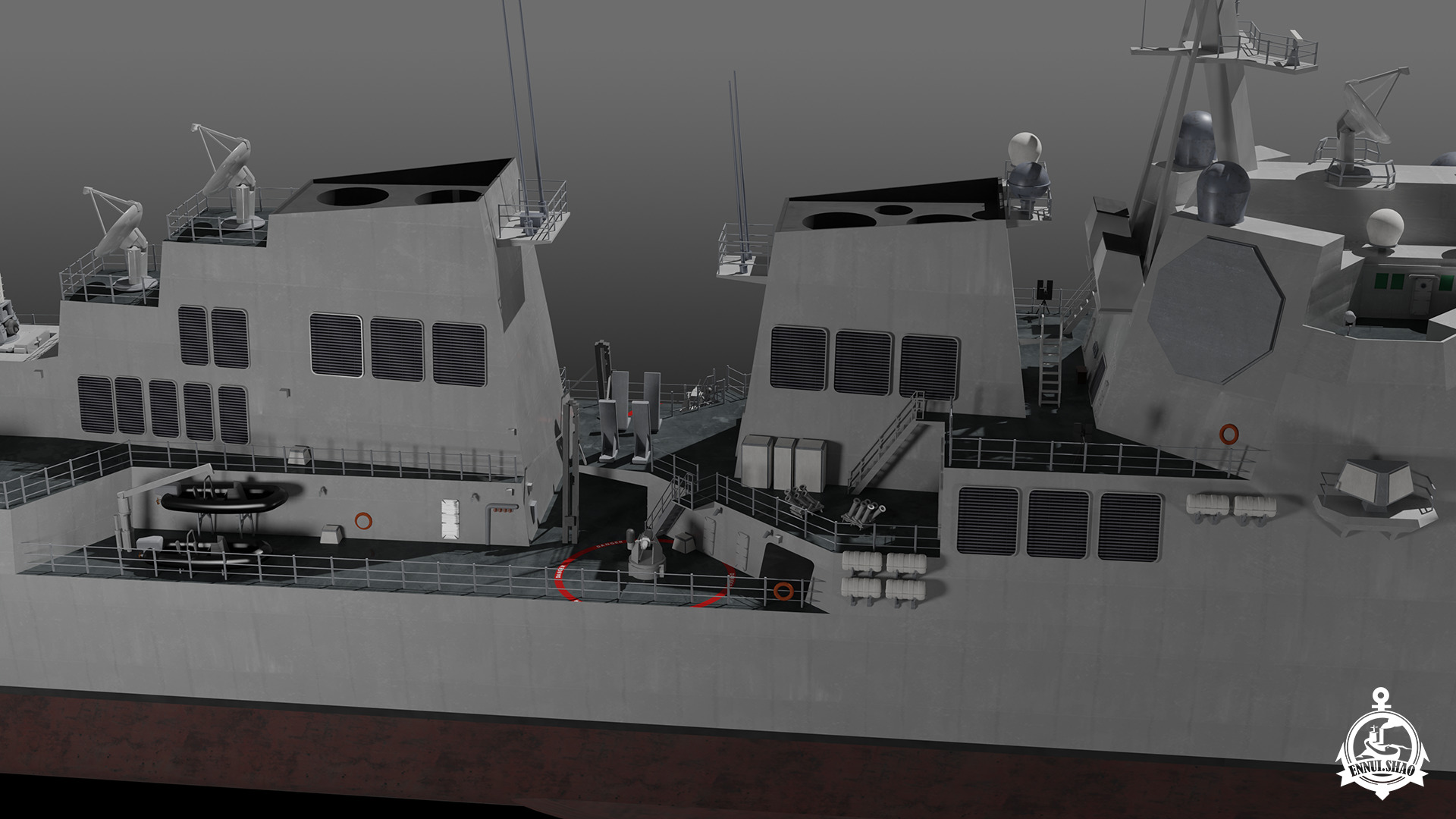 USS Jack H Lucas - Arleigh Burke Flight III 3D model_12