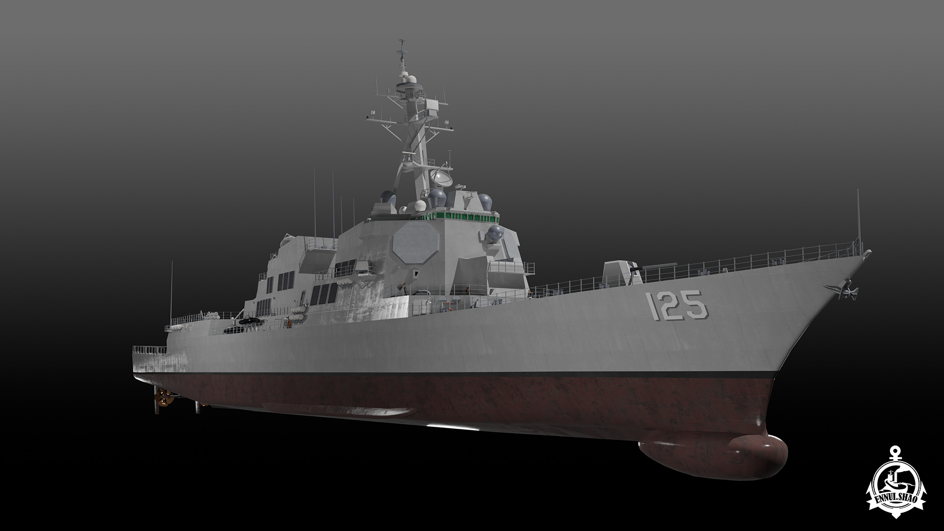 USS Jack H Lucas - Arleigh Burke Flight III 3D model_4