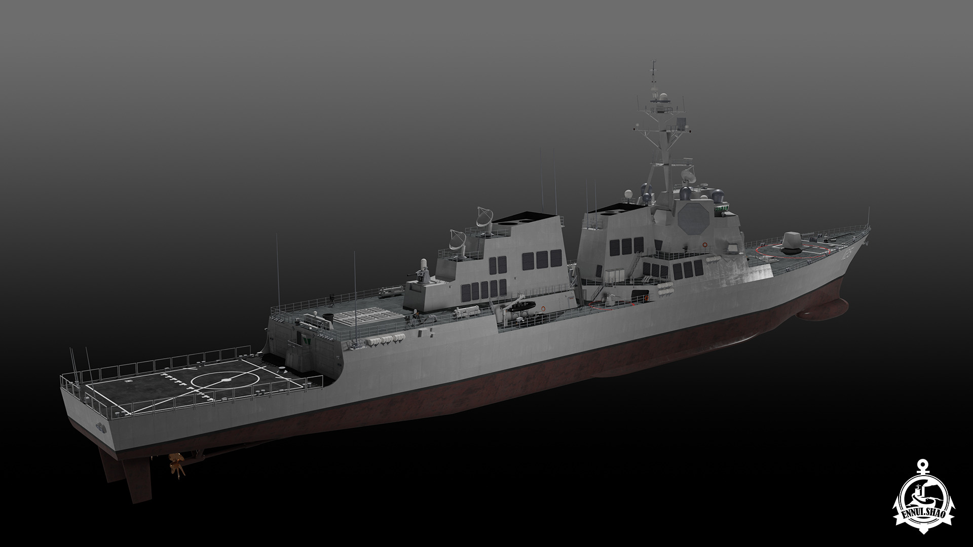 USS Jack H Lucas - Arleigh Burke Flight III 3D model_6