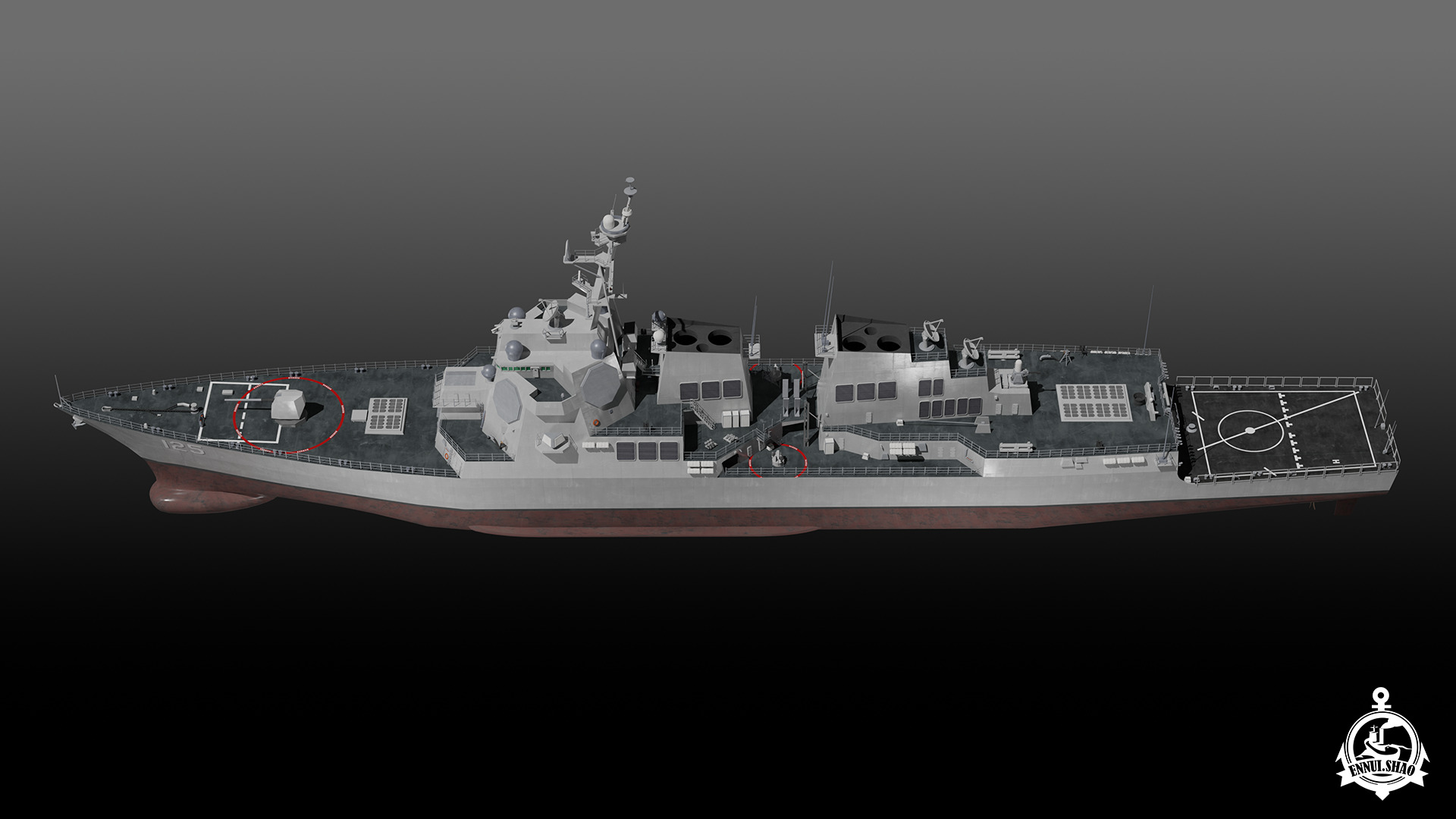 USS Jack H Lucas - Arleigh Burke Flight III 3D model_10