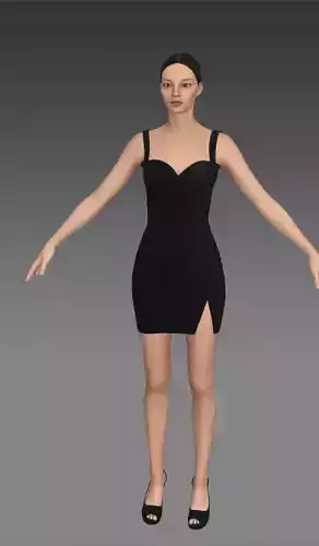 dress black slit detail