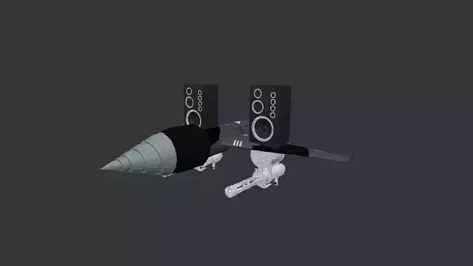 speaker war plane 3D model