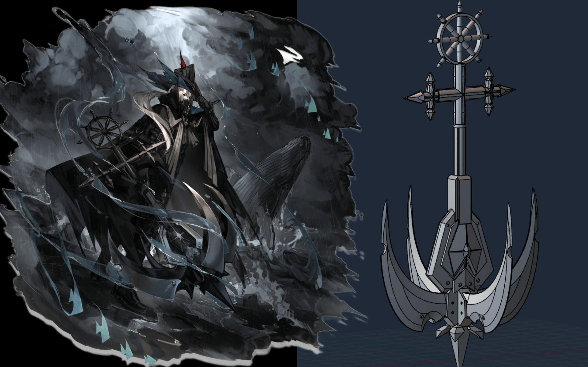 Ulpian Anchor from Arknights Updated 3D print model_3