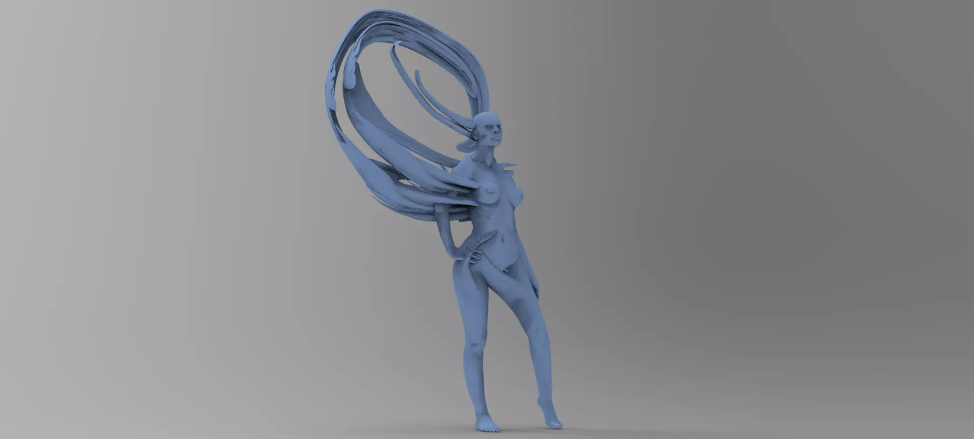 Art Deco Victorian fantasy architecture statue 3D model
