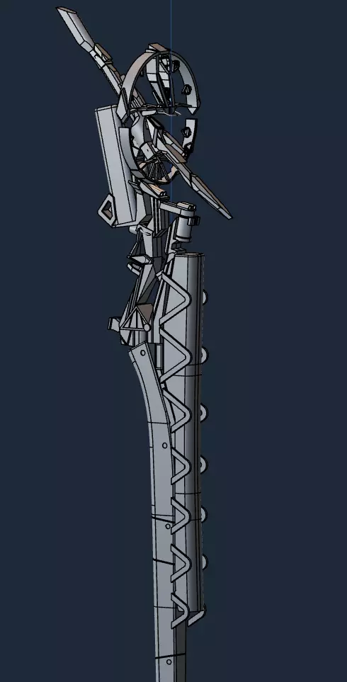 Hoolheyak Staff from Arknights 3D print model_0