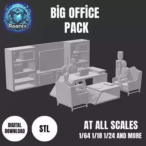 Big Office Pack  Office Kit  Office Diorama  1 64    1 18  1 24 