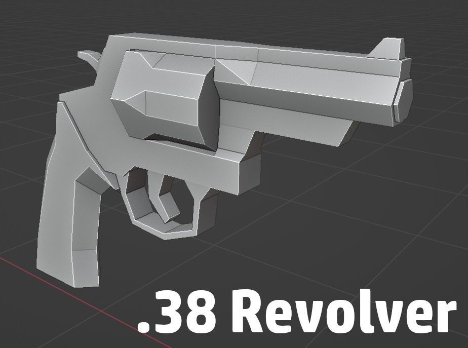 LOW POLY WEAPON PACK with Variants and Attachments Low-poly 3D model_20