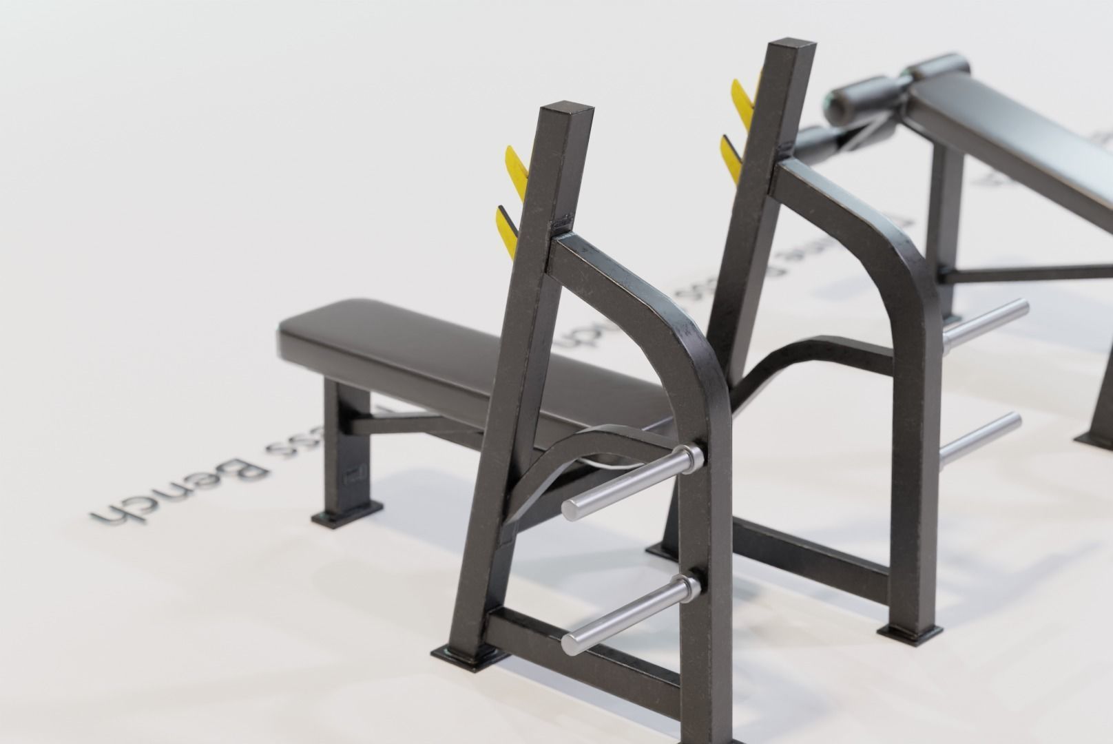 Gym Benches Pack - Game Ready Low-poly 3D model_6