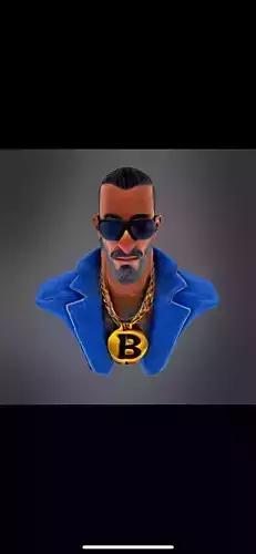 Bitcoin man 3D print model