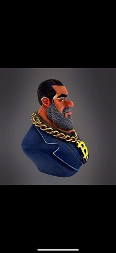 Bitcoin man 3D print model