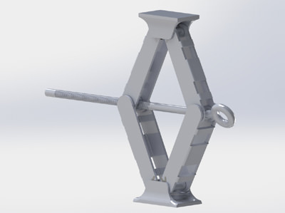 Car jack 3D print model_2