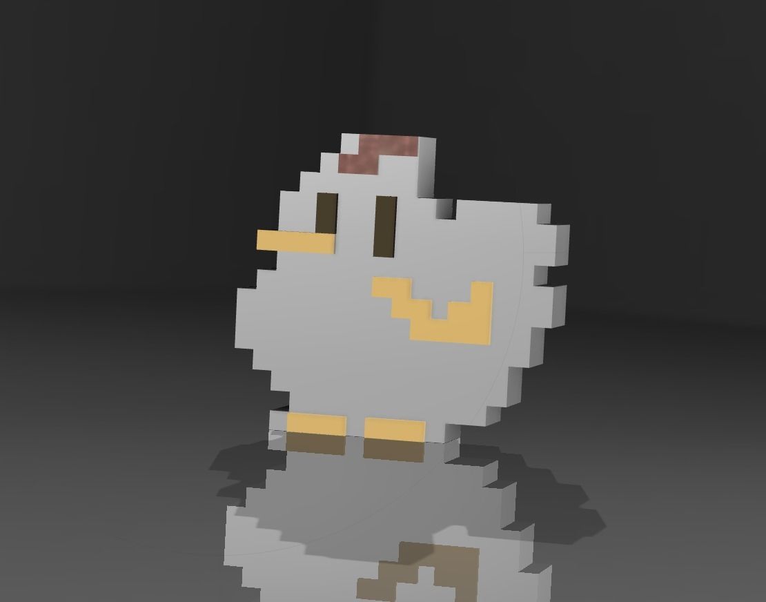 Stardew Valley Chicken Logo Free 3D print model_6