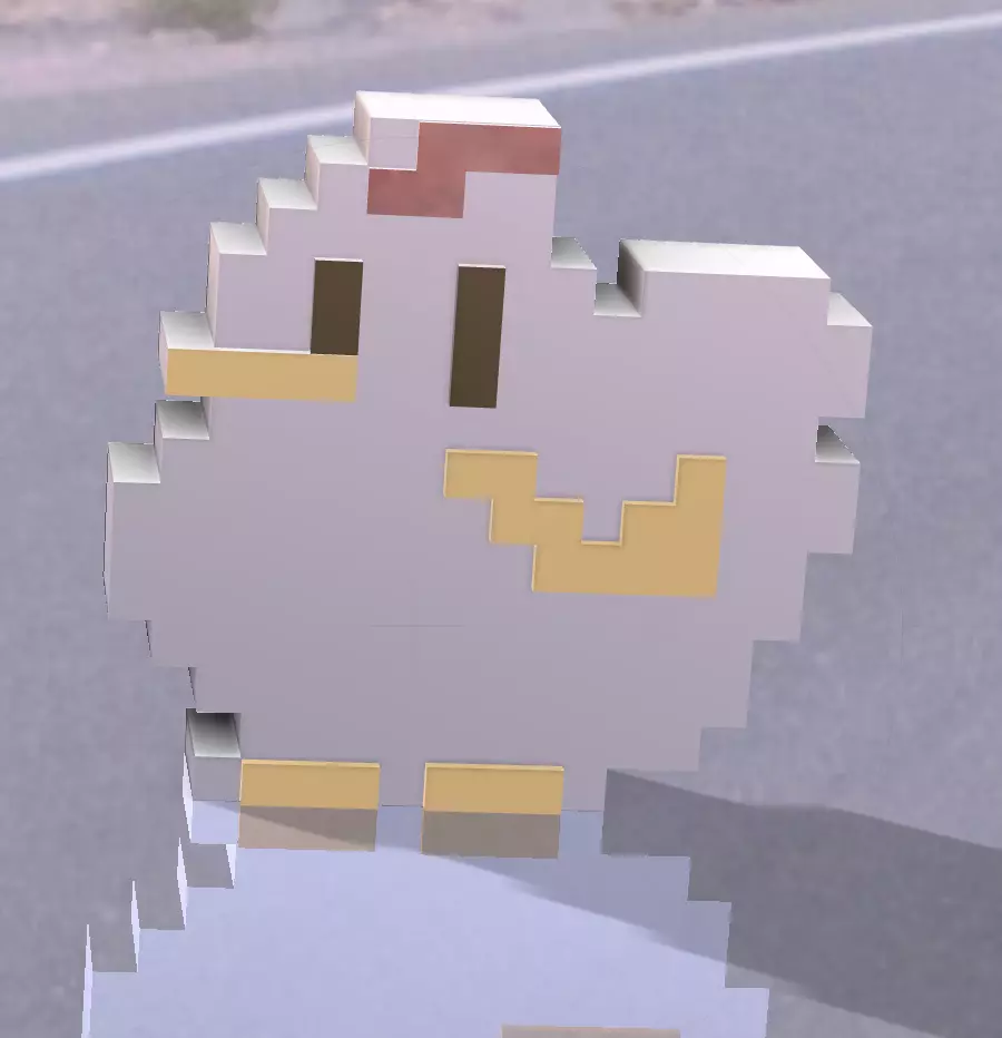 Stardew Valley Chicken Logo Free 3D print model_0