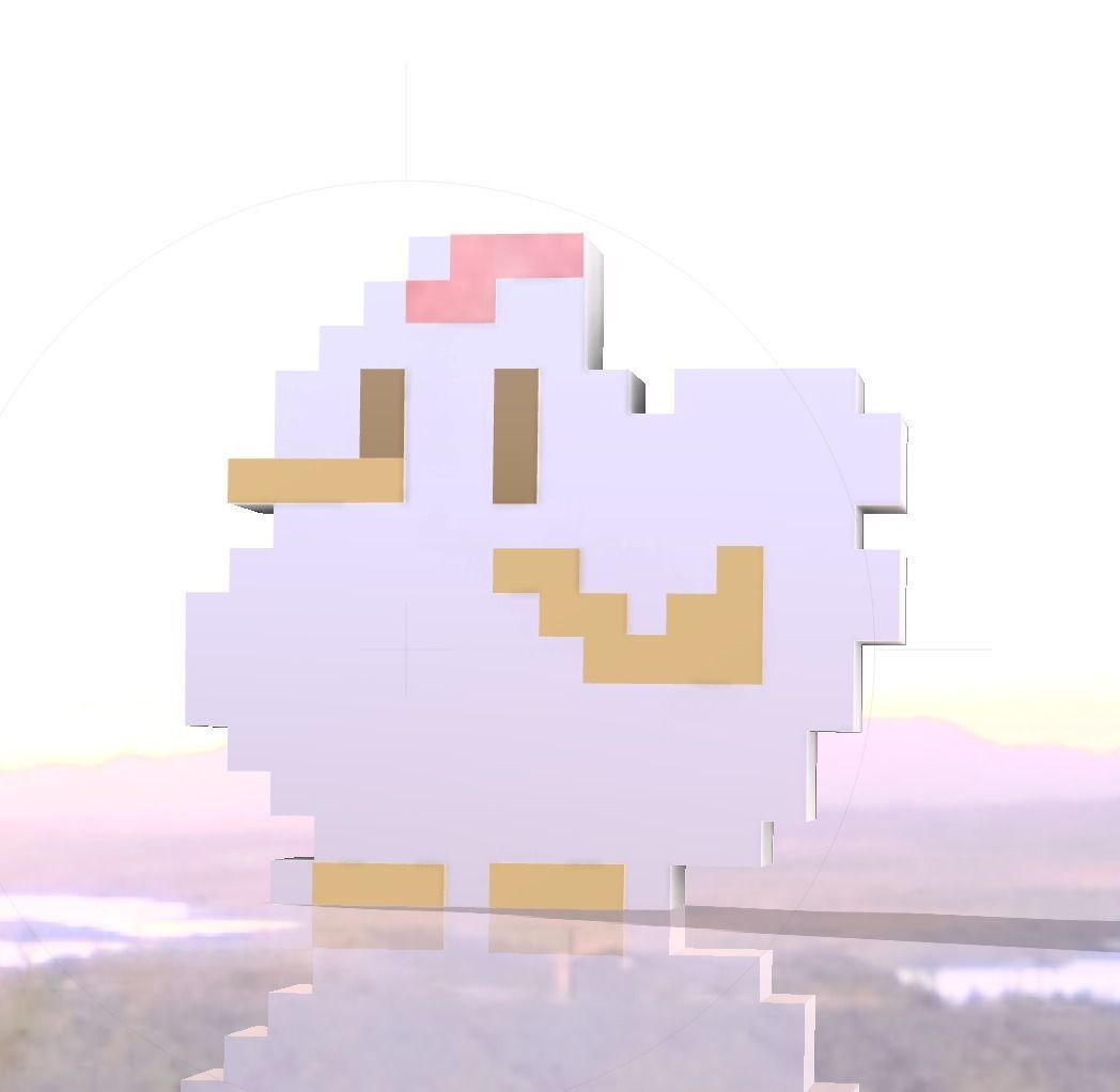 Stardew Valley Chicken Logo Free 3D print model_2