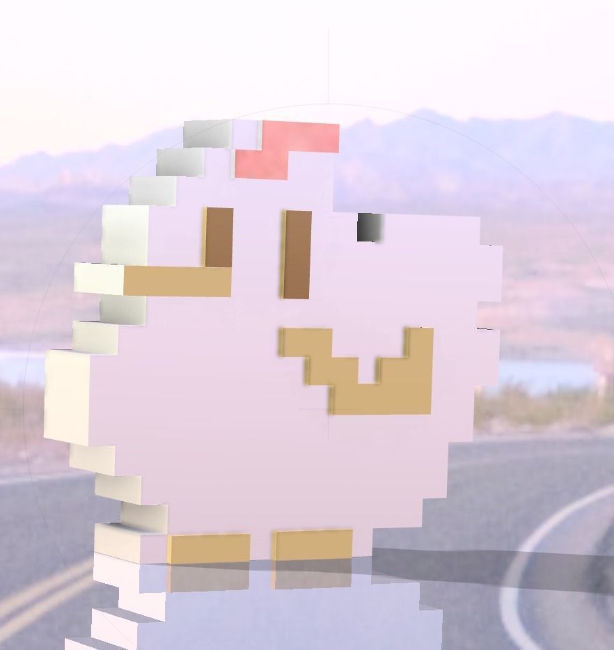 Stardew Valley Chicken Logo Free 3D print model_1