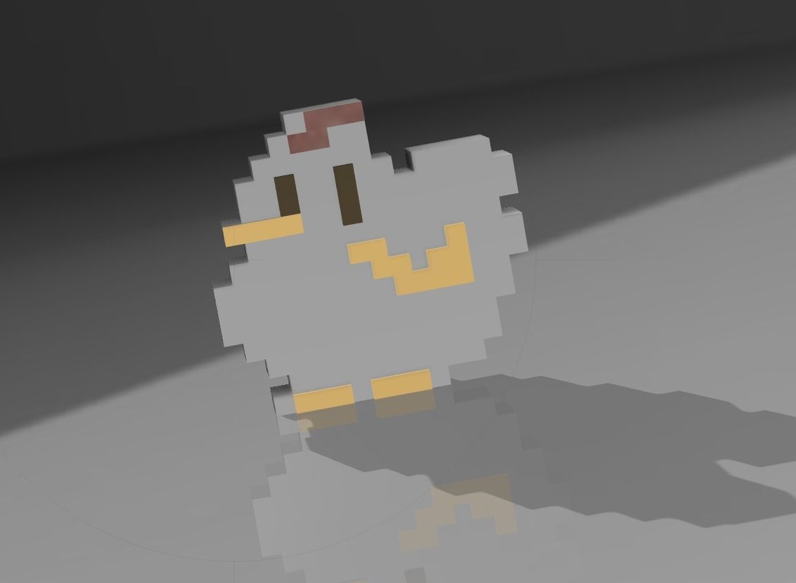 Stardew Valley Chicken Logo Free 3D print model_7