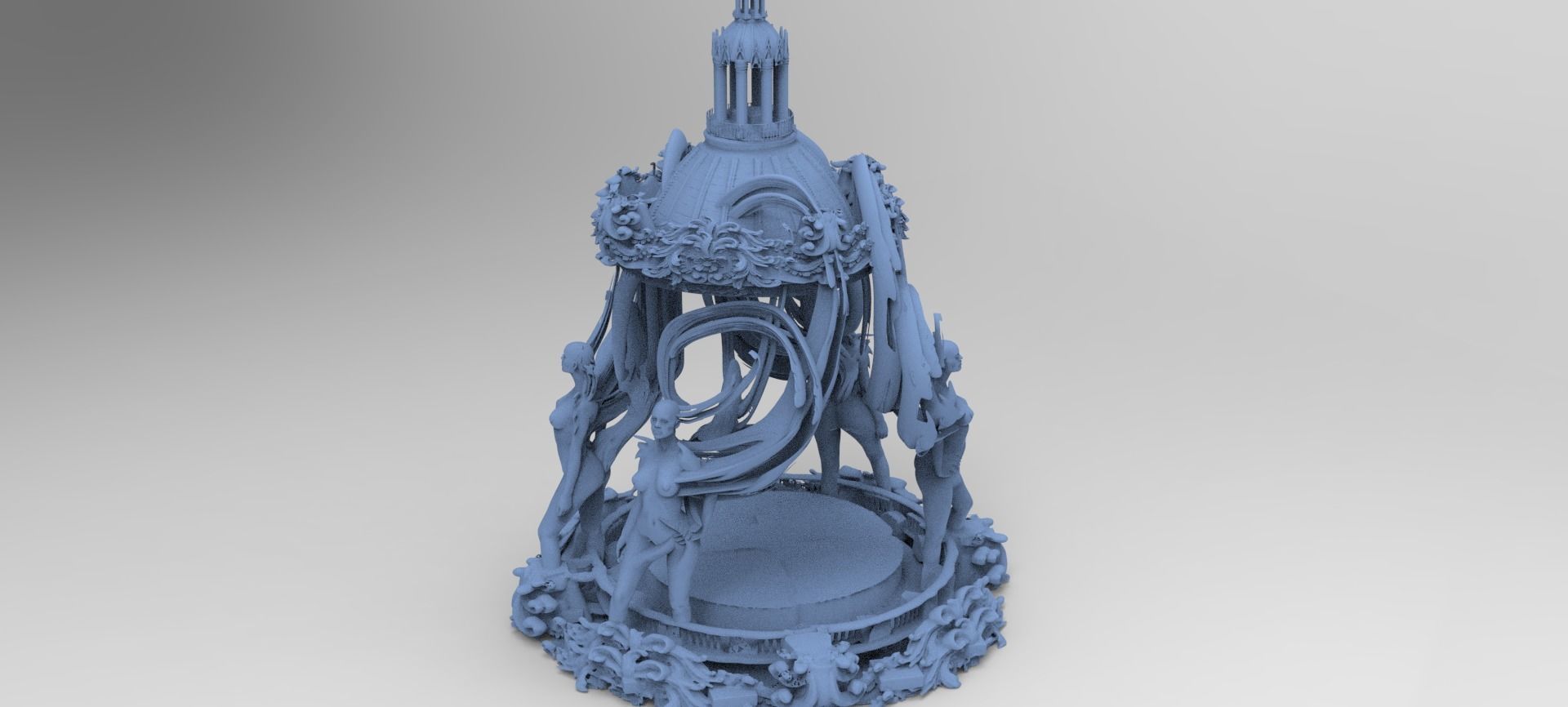 Art Deco Victorian fantasy architecture collection 3D model_2