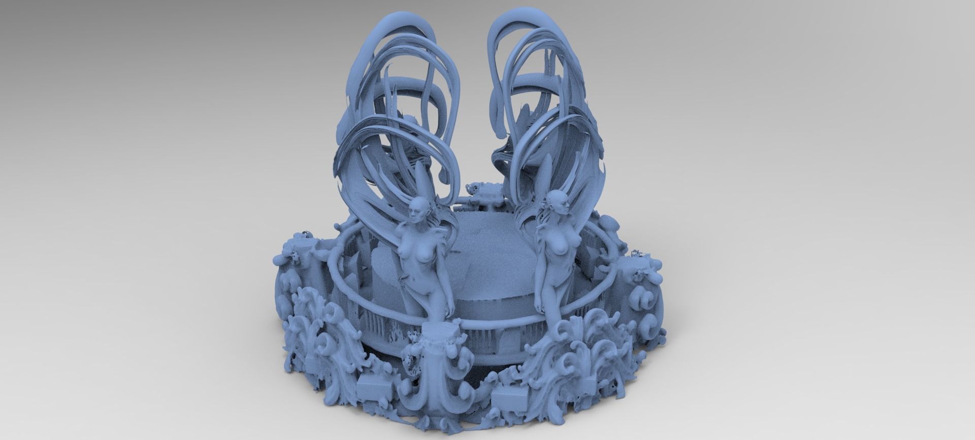 Art Deco Victorian fantasy architecture collection 3D model_5