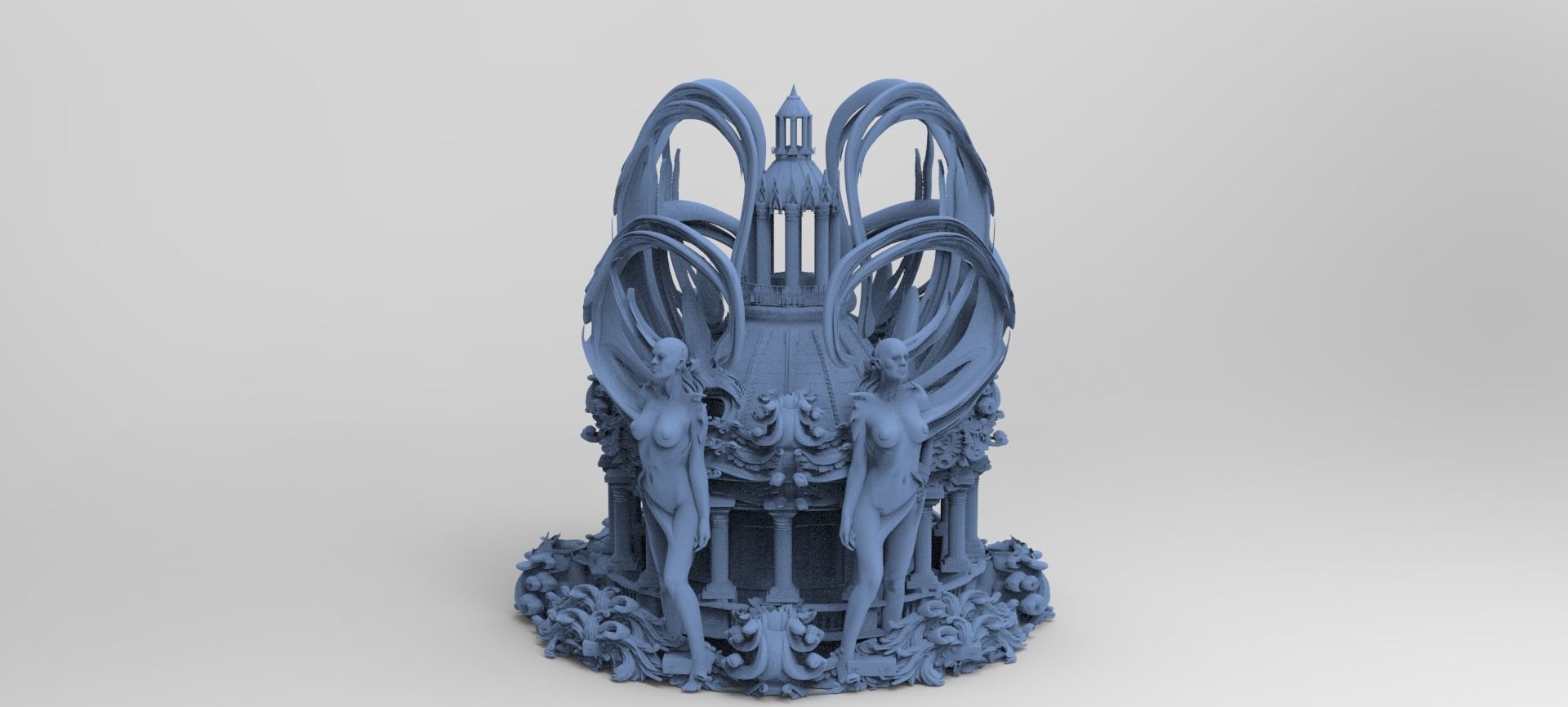 Art Deco Victorian fantasy architecture collection 3D model_3