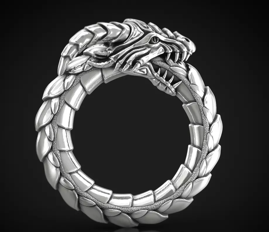 OUROBOROS RING 2 Printable Model 3D print model