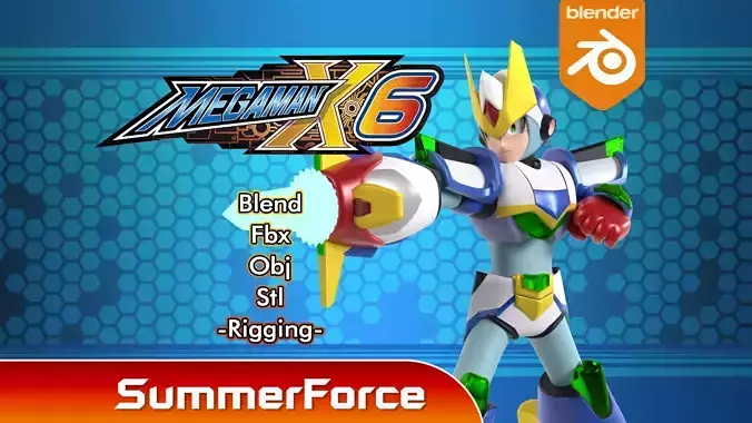 Megaman Blade Armor - Mega Man X6 3D model